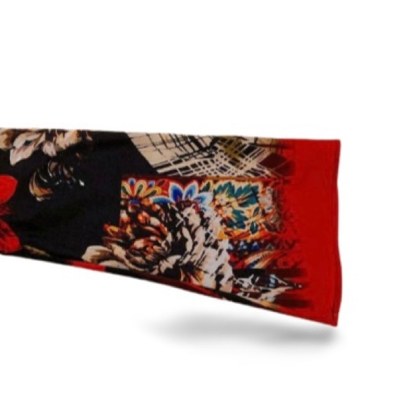 Nicole Miller Bell Sleeve Mock Neck Floral Print Dress - Size 12 - Picture 9 of 14